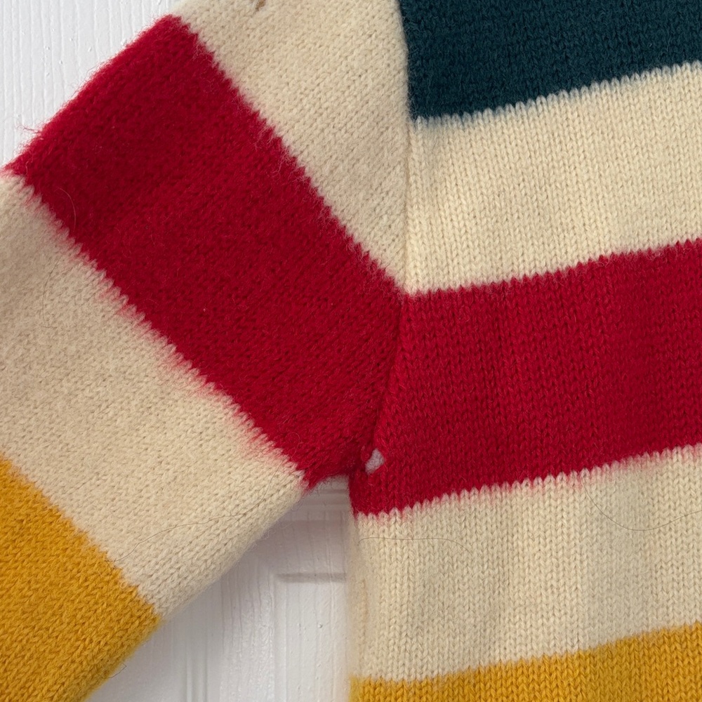 Vintage 1970s L.L. Bean Vintage Multicolor Striped Zip-Up sweater - Picture 6 of 9